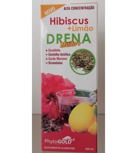 Hibisco + Limão Drena muito + - 500ml - Phytogold